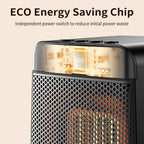 Portable PTC Ceramic Space Heater with Ambient Light and Timer