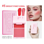 2-in-1 Cream and Powder Blush Palette for Long-Lasting Makeup