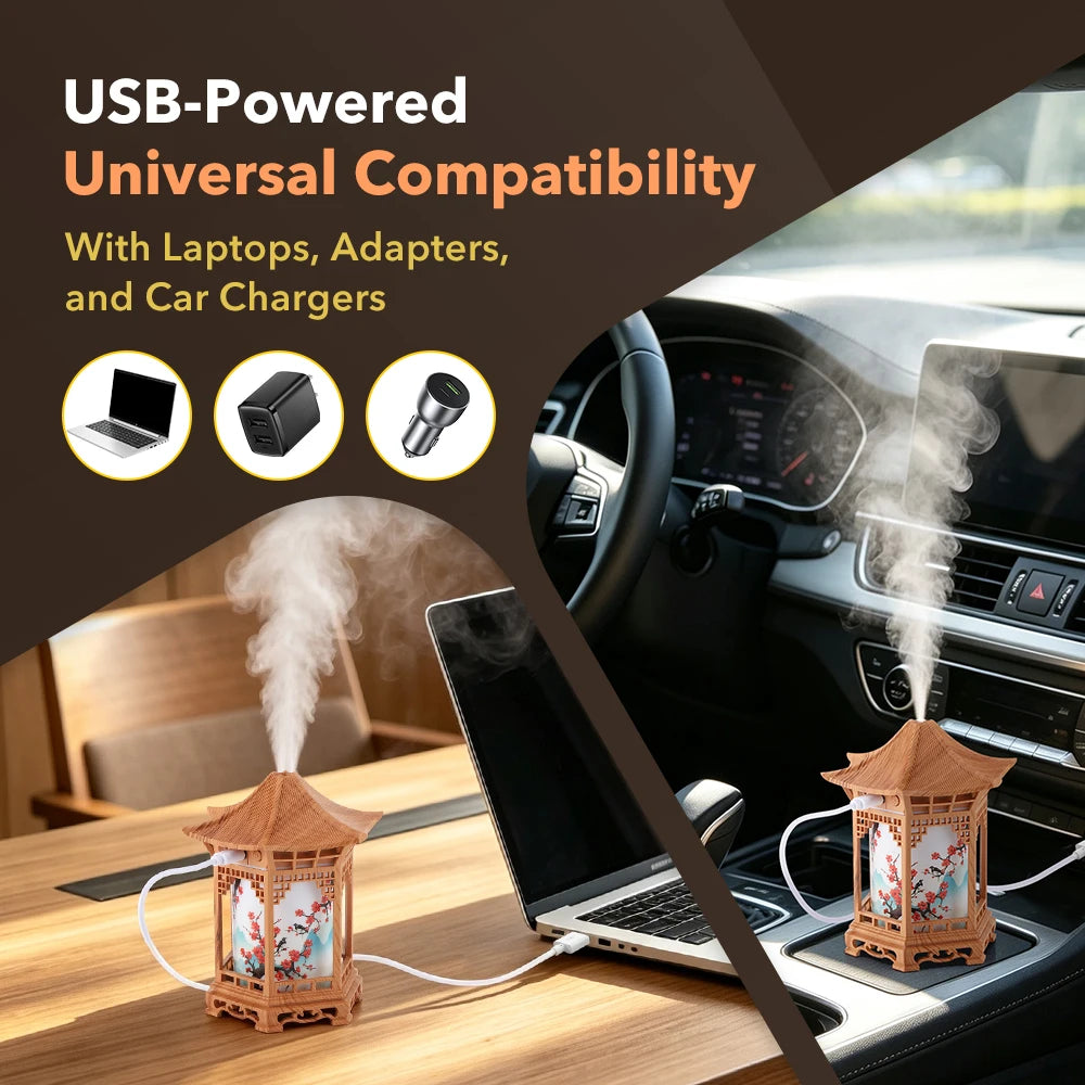 Portable Ultrasonic Pavilion Humidifier with Night Light - 9
