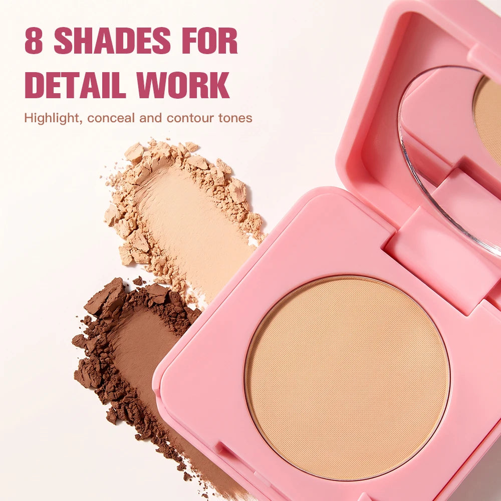 Oil-Control Pressed Powder with Mirror and Phone Stand
