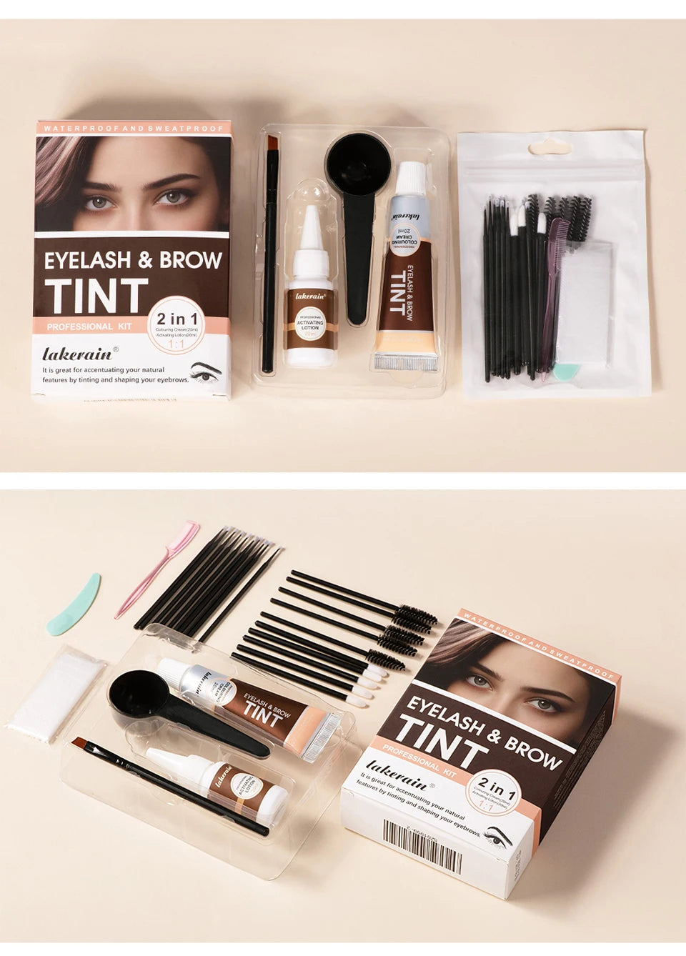 Professional 2-in-1 Eyelash and Eyebrow Tinting Kit