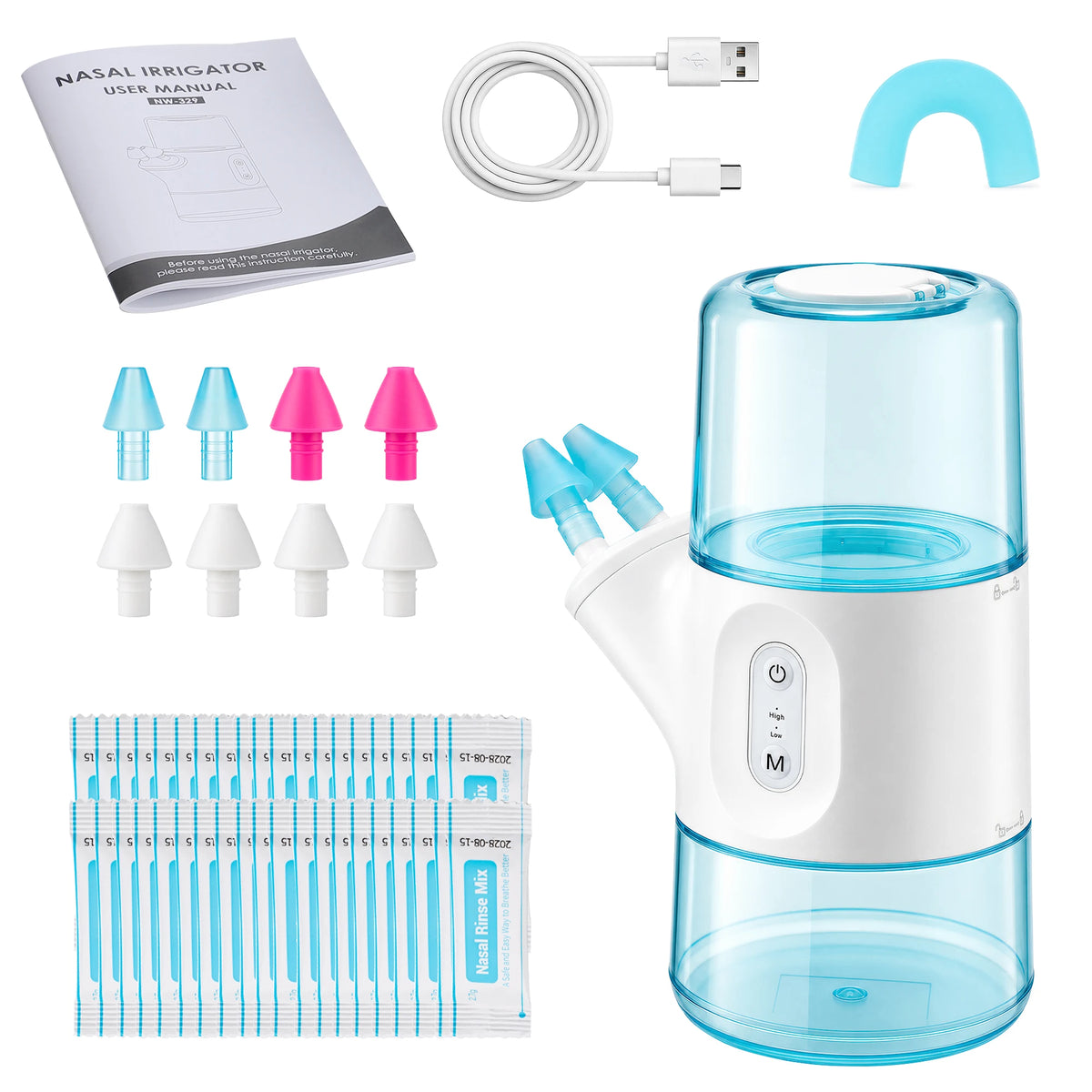 Electric Nasal Irrigator for Sinus Relief and Congestion