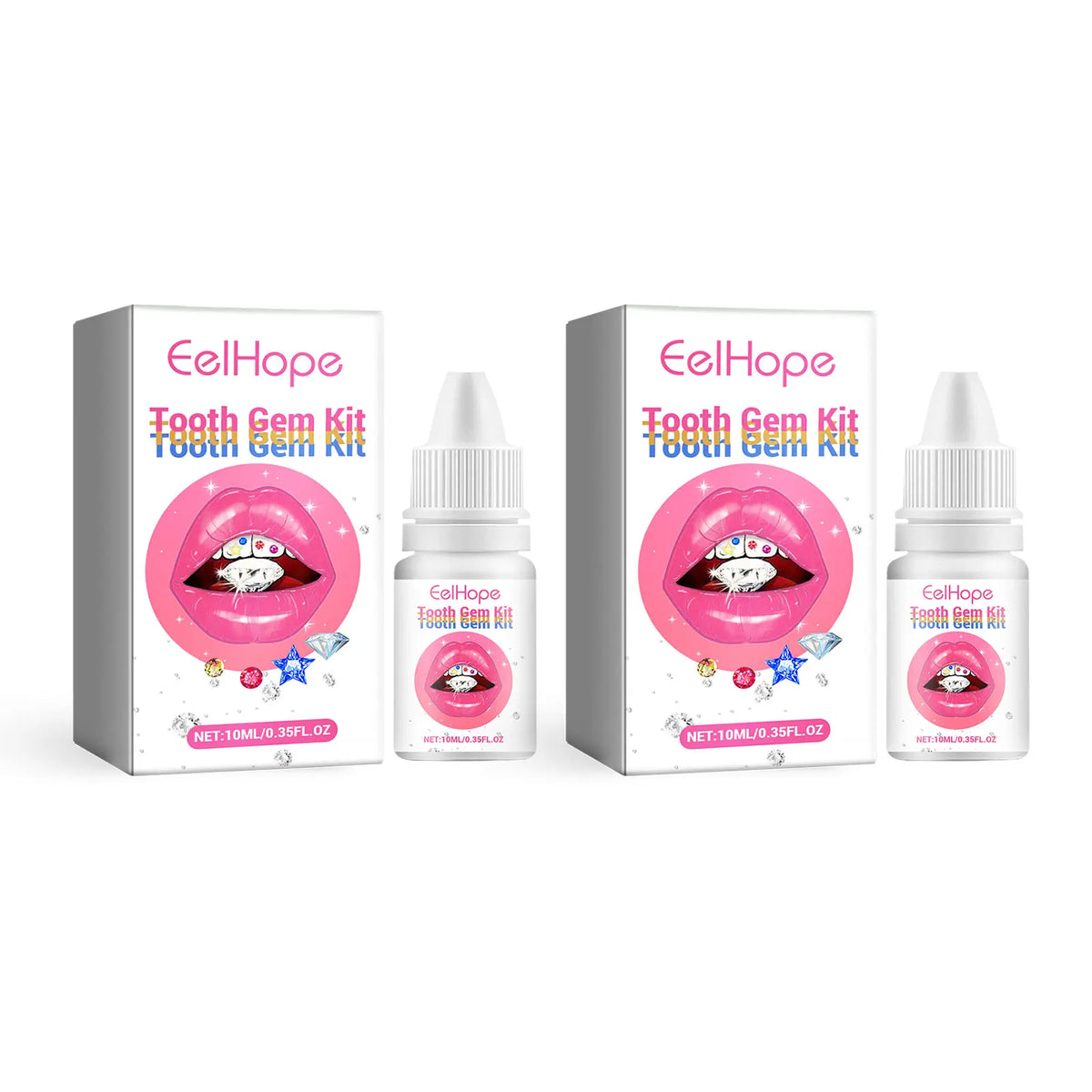 DIY Tooth Gem Jewelry Kit with UV Light and Adhesive