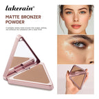 Matte Bronzer Powder for Long-Lasting Waterproof Face Contouring