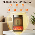 Portable PTC Ceramic Space Heater with Ambient Light and Timer