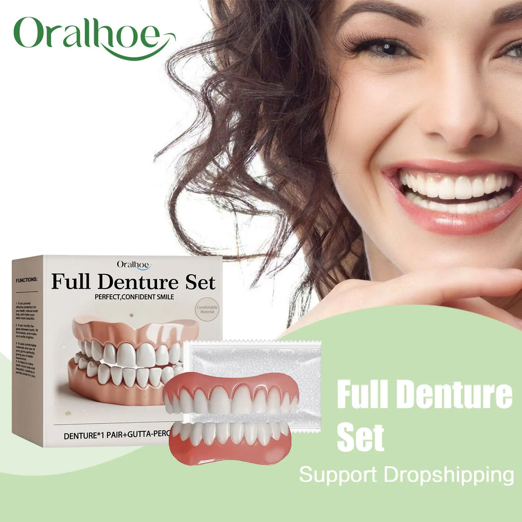 Temporary Silicone Cosmetic Denture Set for Smile Restoration