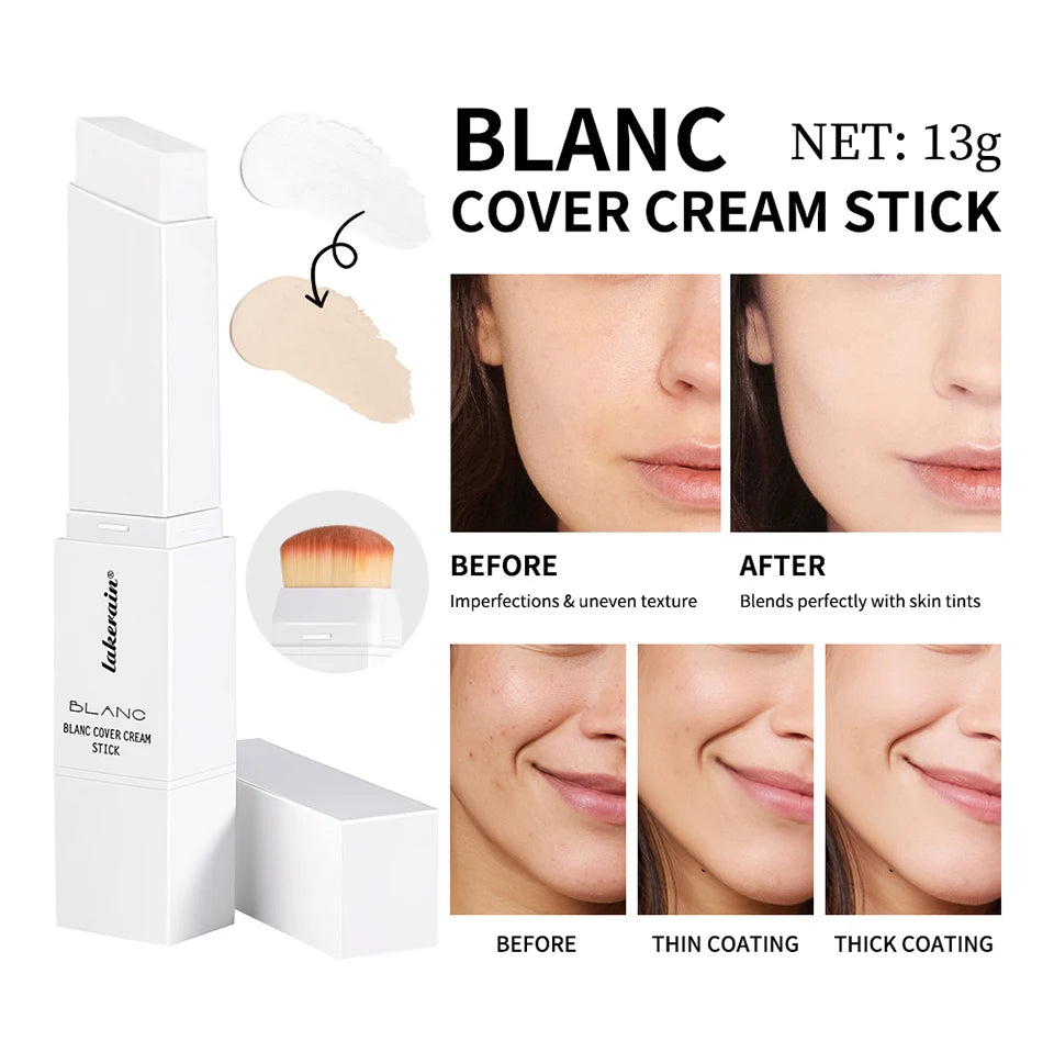 Creamy Tone-Adapting Foundation Stick with Built-in Brush