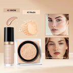 Matte Finish Concealer and Loose Setting Powder Makeup Set