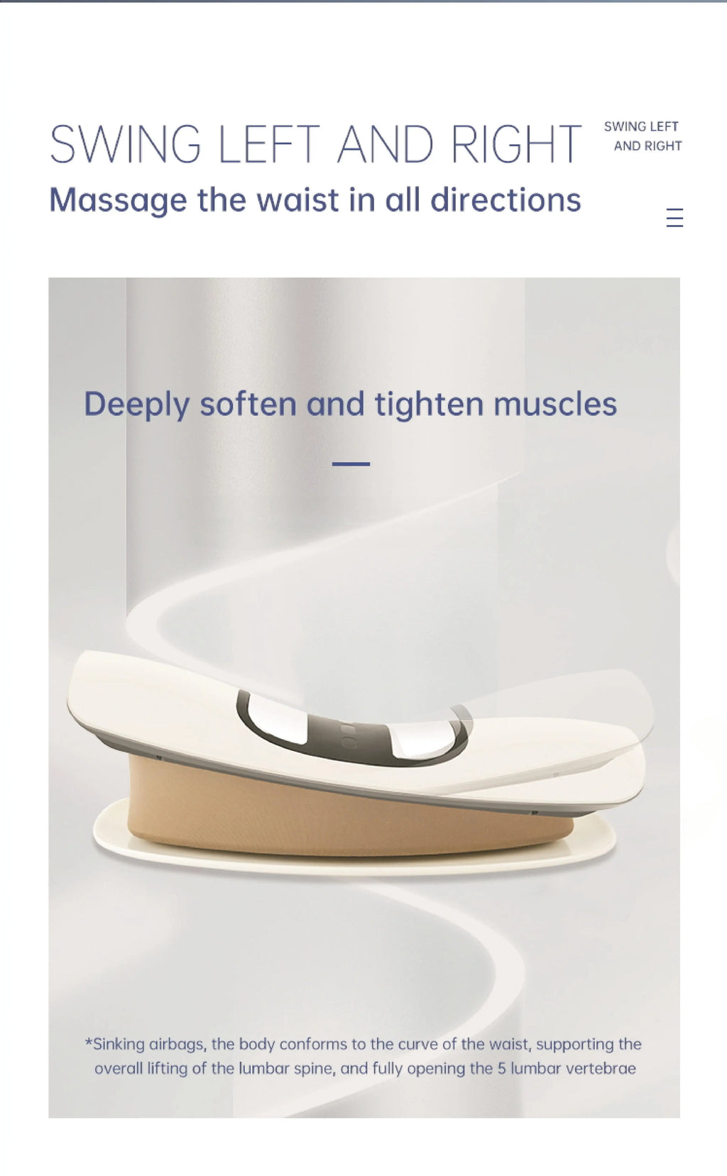 4-in-1 Dynamic Lumbar Traction Device and Back Massager