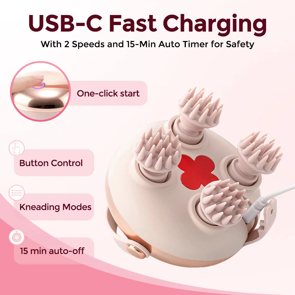 Rechargeable Electric Scalp and Body Massage Tool