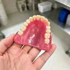 Comfort-Fit Silicone Cosmetic Dentures for Upper and Lower Teeth