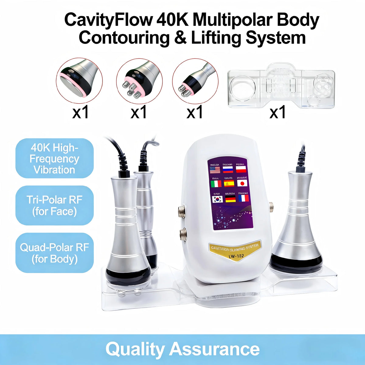 40K Ultrasonic Cavitation and RF Body Slimming Massager