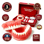 Comfortable Silicone Full-Mouth Denture Set with Storage Case
