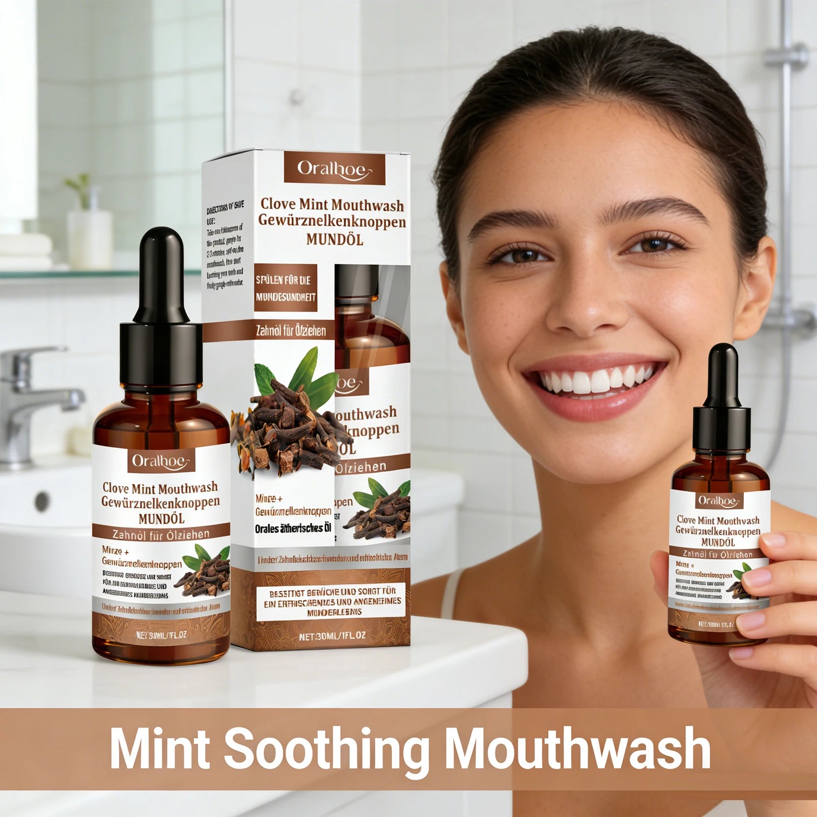 Clove Mint Mouthwash for Teeth Whitening and Bad Breath - 15