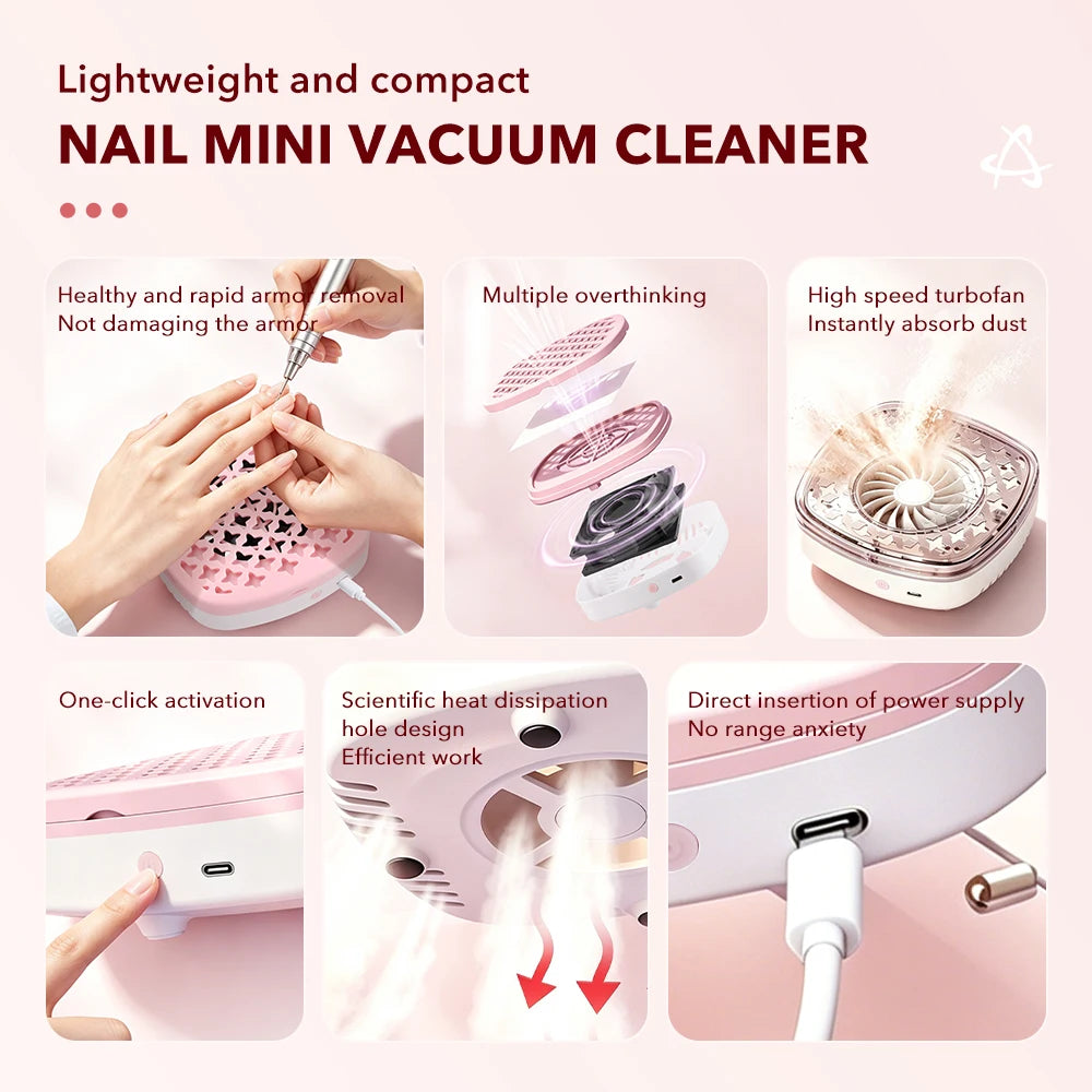 Compact Brushless Nail Dust Collector for Manicure - 14