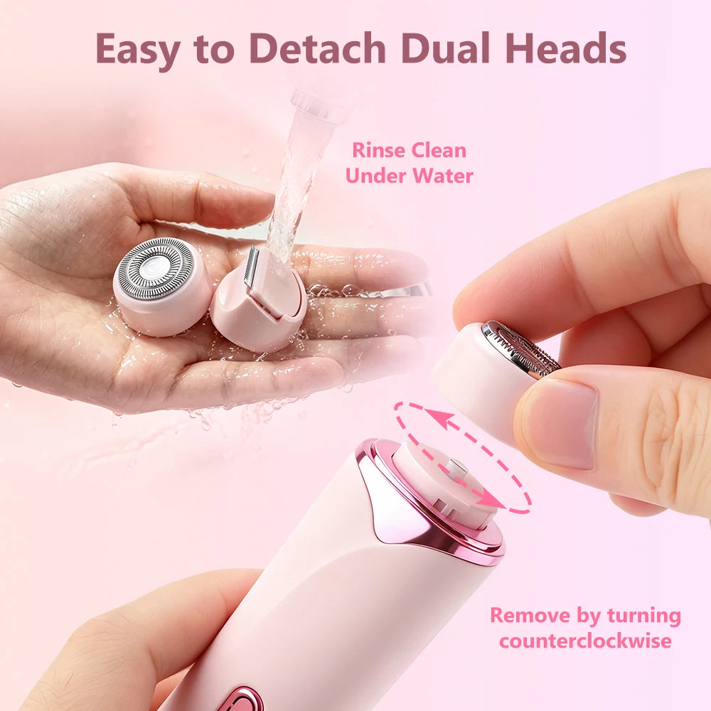 Dual-Head Painless Electric Body and Bikini Hair Trimmer - 12