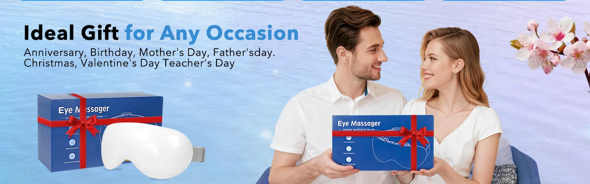 Smart Cooling Eye Massager with Vibration for Stress Relief