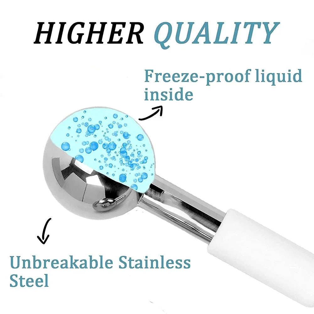 Stainless Steel Cooling Facial Globes for Puffiness and Wrinkles - 2