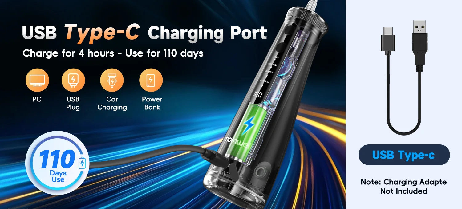 Portable Cordless Water Flosser for Teeth and Braces - 12