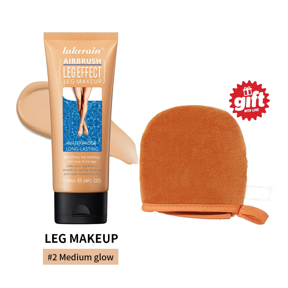 Waterproof Airbrush Leg Makeup Foundation with Applicator Glove - 19