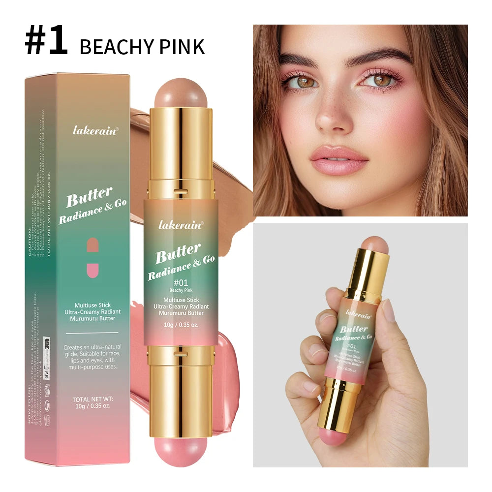 2-in-1 Dual Ended Bronzer and Blush Makeup Stick - 24