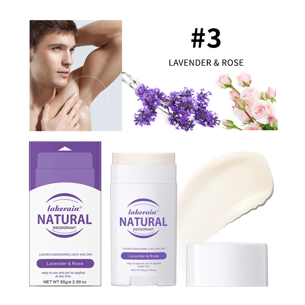 Long-Lasting Natural Solid Deodorant Stick