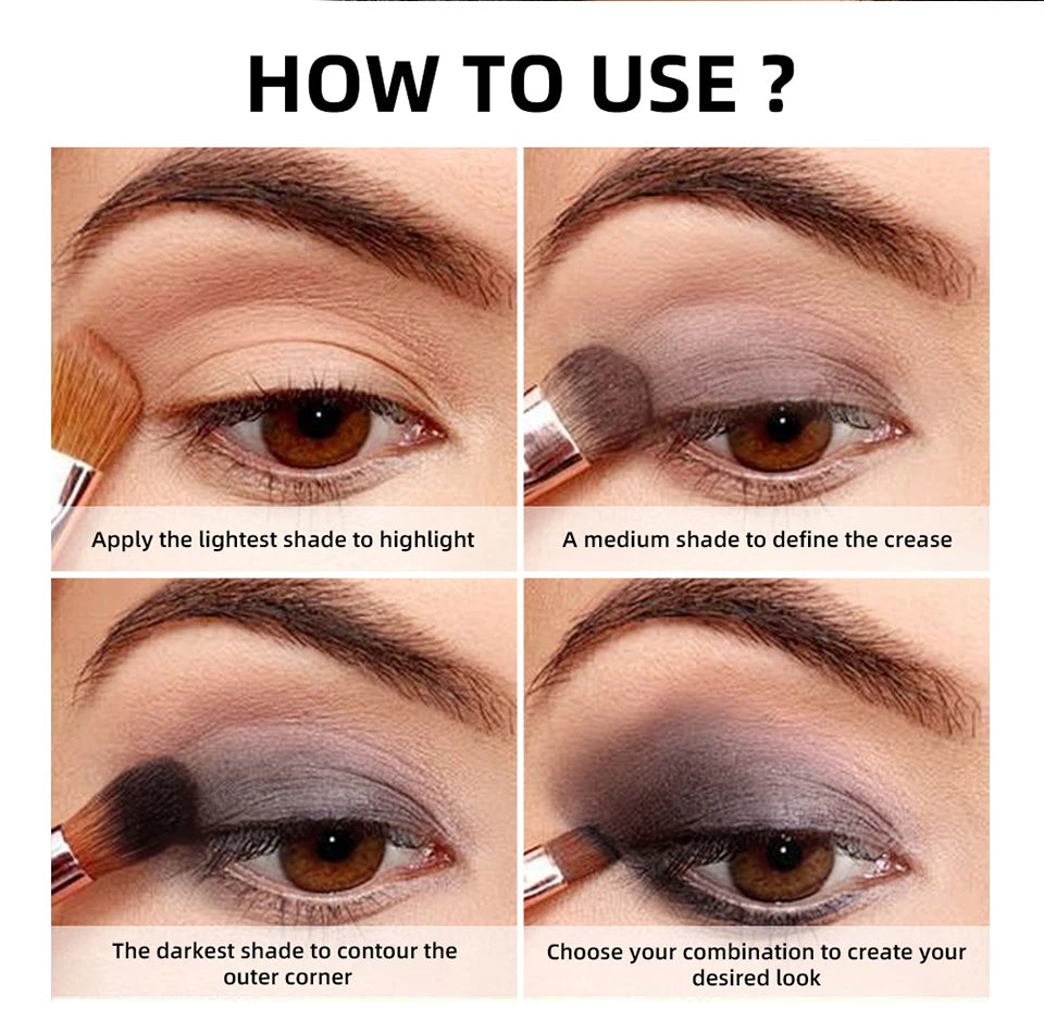 6-Color Matte Eyeshadow Palette for Natural and Smokey Eye Looks