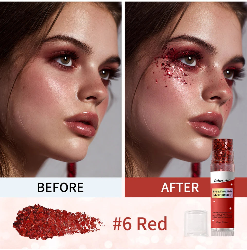 Waterproof Glitter Shimmer Stick for Face and Body