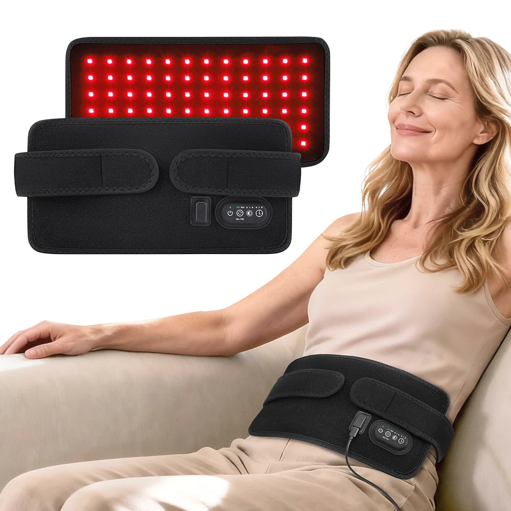 Red and Infrared Light Therapy Belt for Body Pain Relief