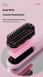 Fast-Heating Ionic Hair Straightening Brush for Frizz-Free Styling