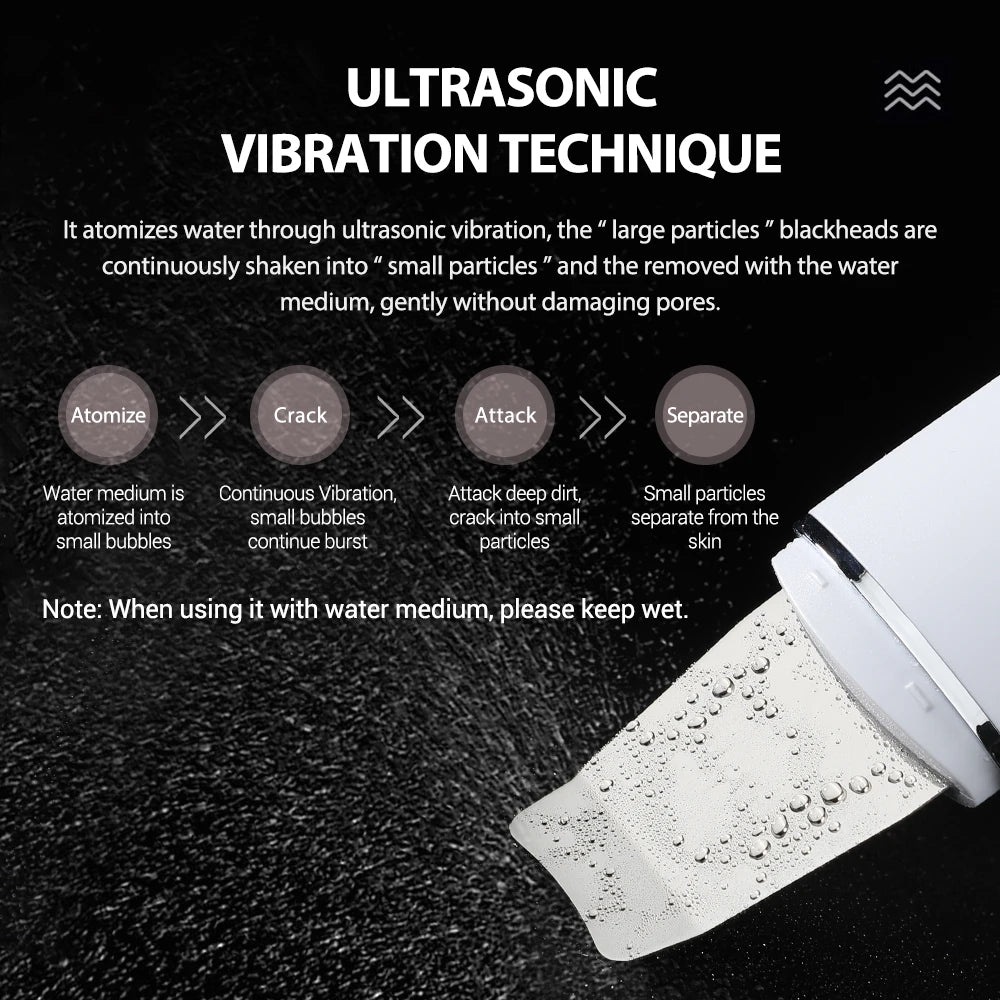 Ultrasonic Facial Skin Scrubber and Pore Cleaner - 13