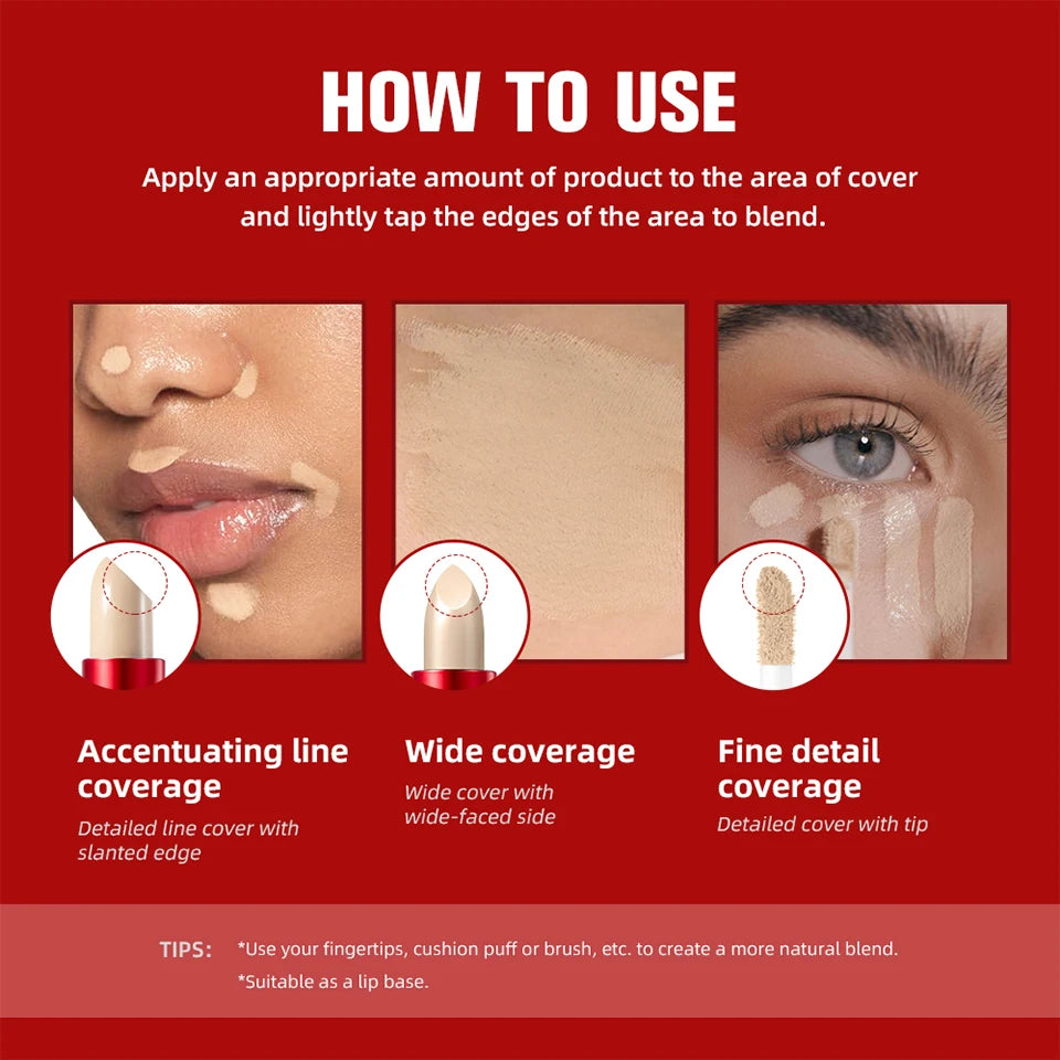 2-in-1 Blurring Concealer and Stick for Full Coverage