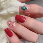 Christmas Snowflake Gel Nail Art Wraps