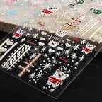 5D Embossed Christmas Nail Art Stickers