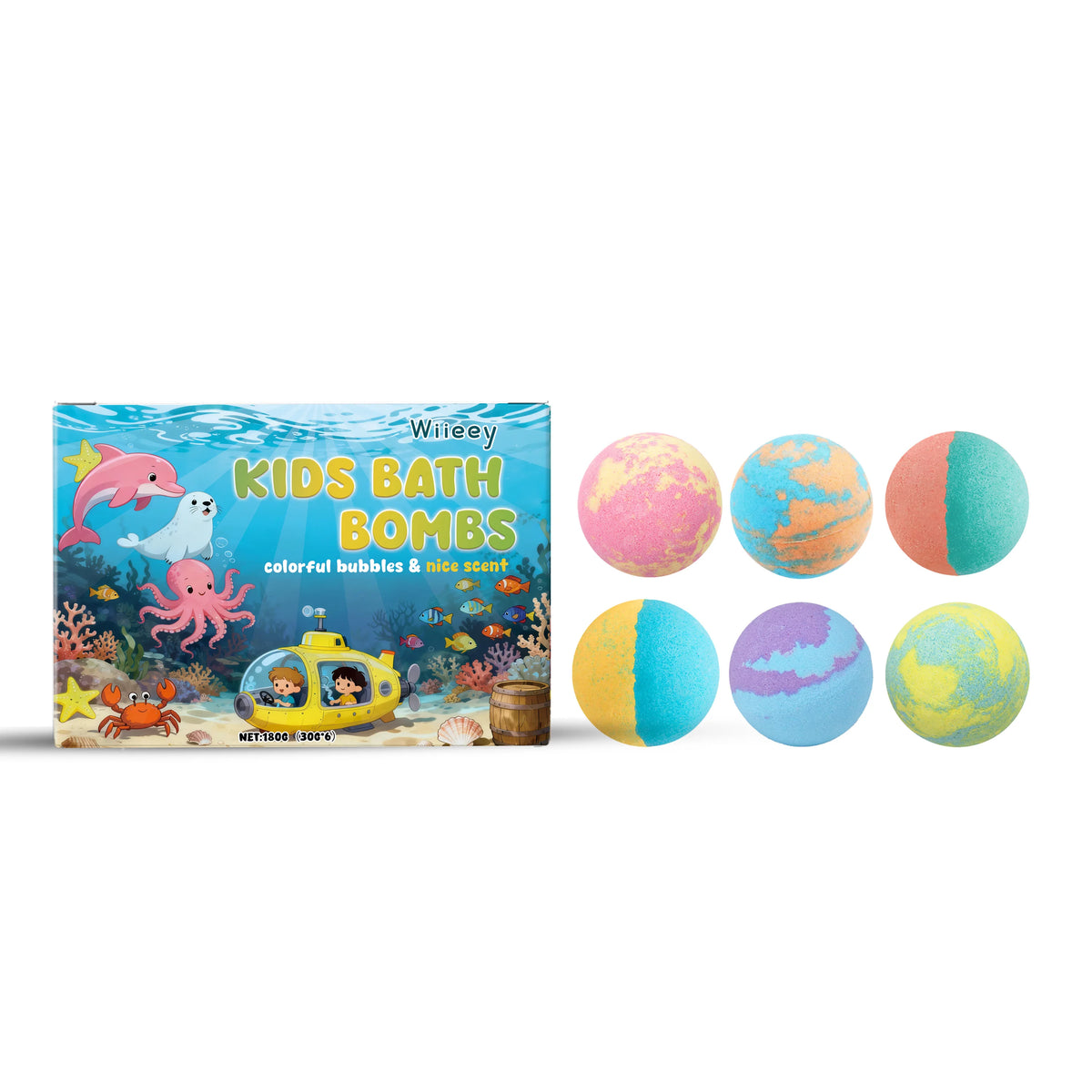 Kids Moisturizing Fizzy Bath Bomb Set