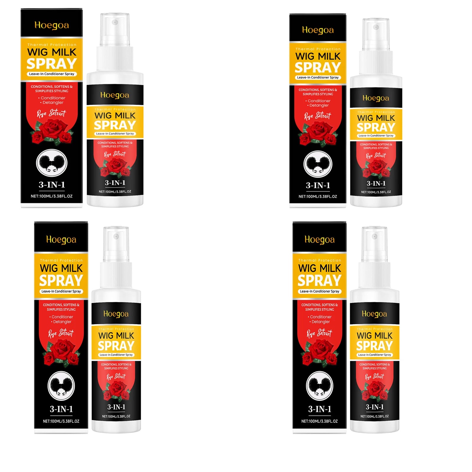 3-in-1 Rose Wig Conditioning and Detangling Spray - 14