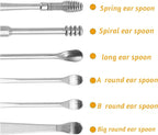 Stainless Steel Ear Wax Removal Cleaning Kit with Storage Case