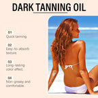Coconut Oil Dark Tanning Body Oil for Deep Bronze Glow