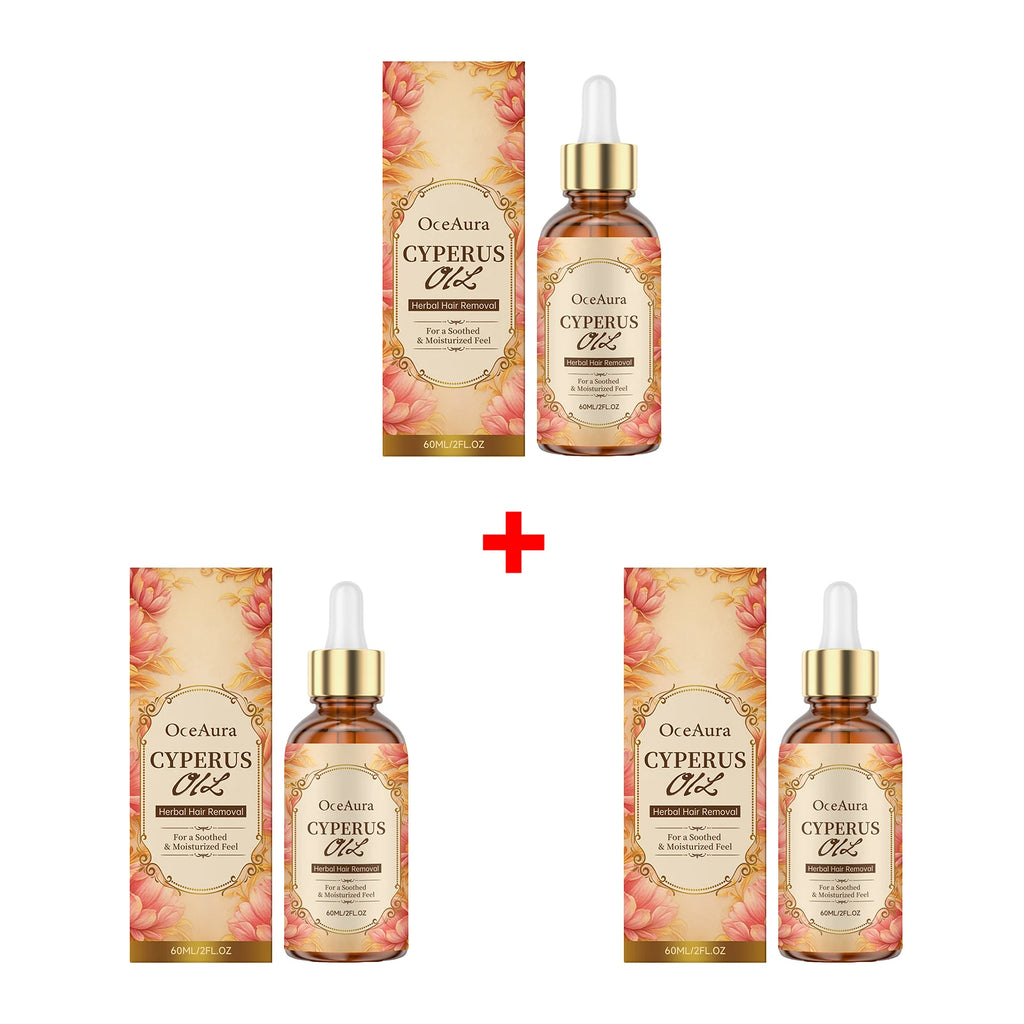 Cyperus Herbal Oil for Hair Growth Inhibition and Skin Soothing