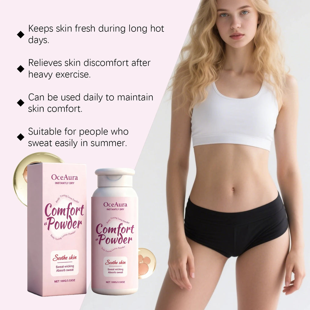 All-Over Sweat-Wicking Body Powder for Anti-Chafing and Freshness