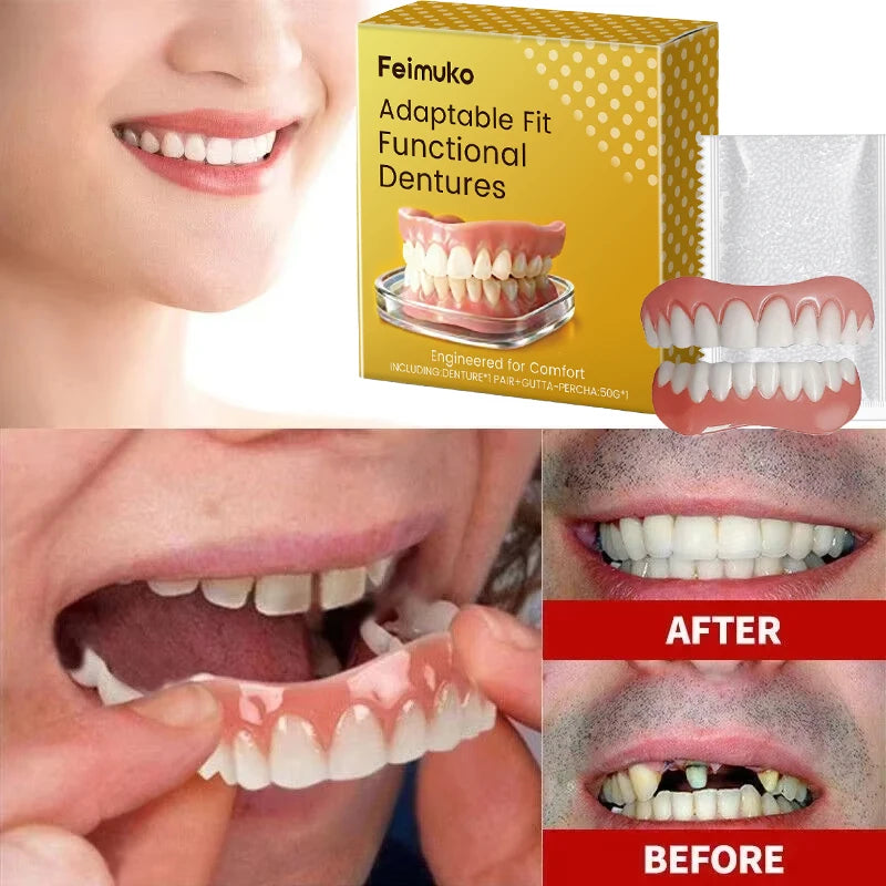 Silicone Cosmetic Denture Set for Instant Smile Confidence - 2