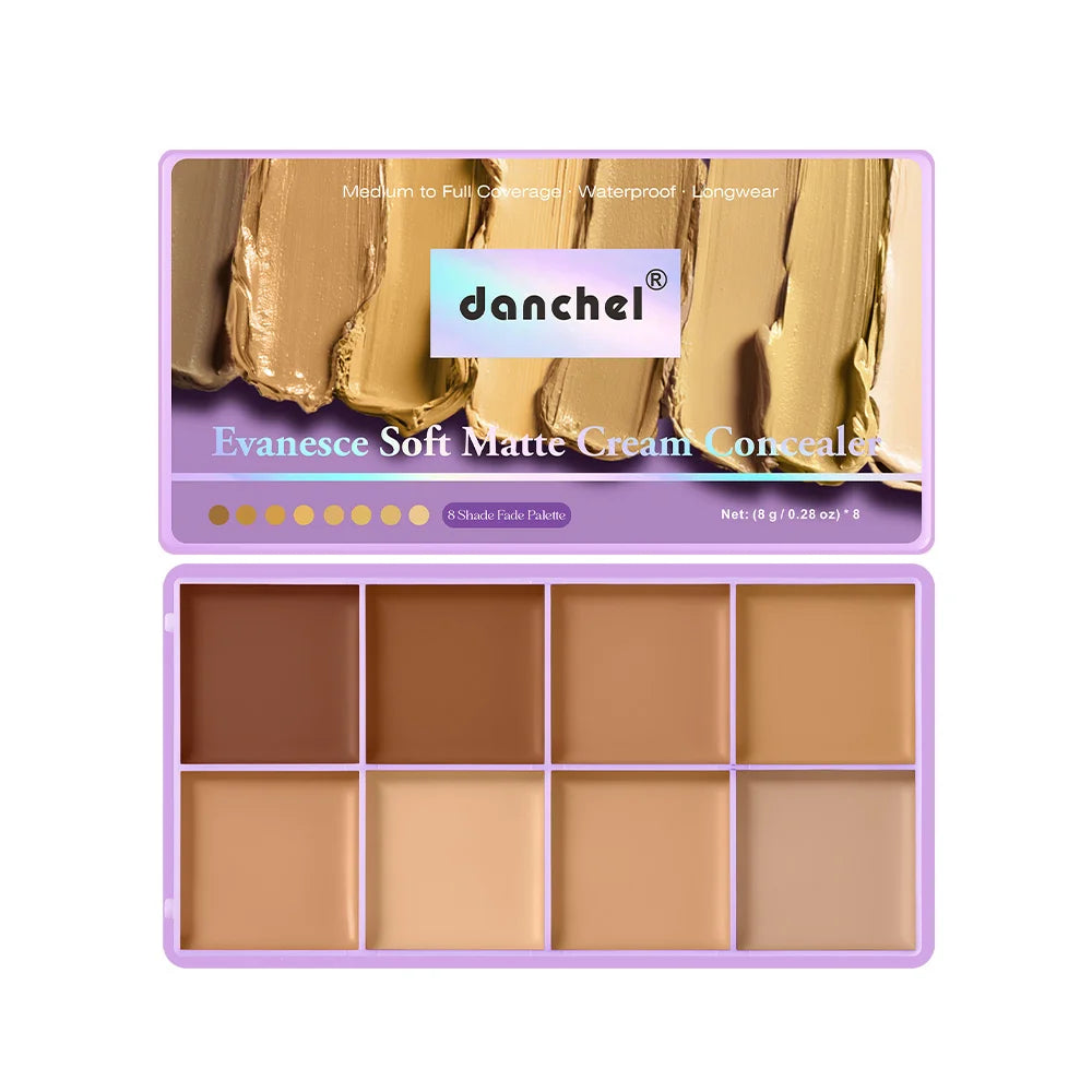 8-Shade Full Coverage Cream Concealer Palette