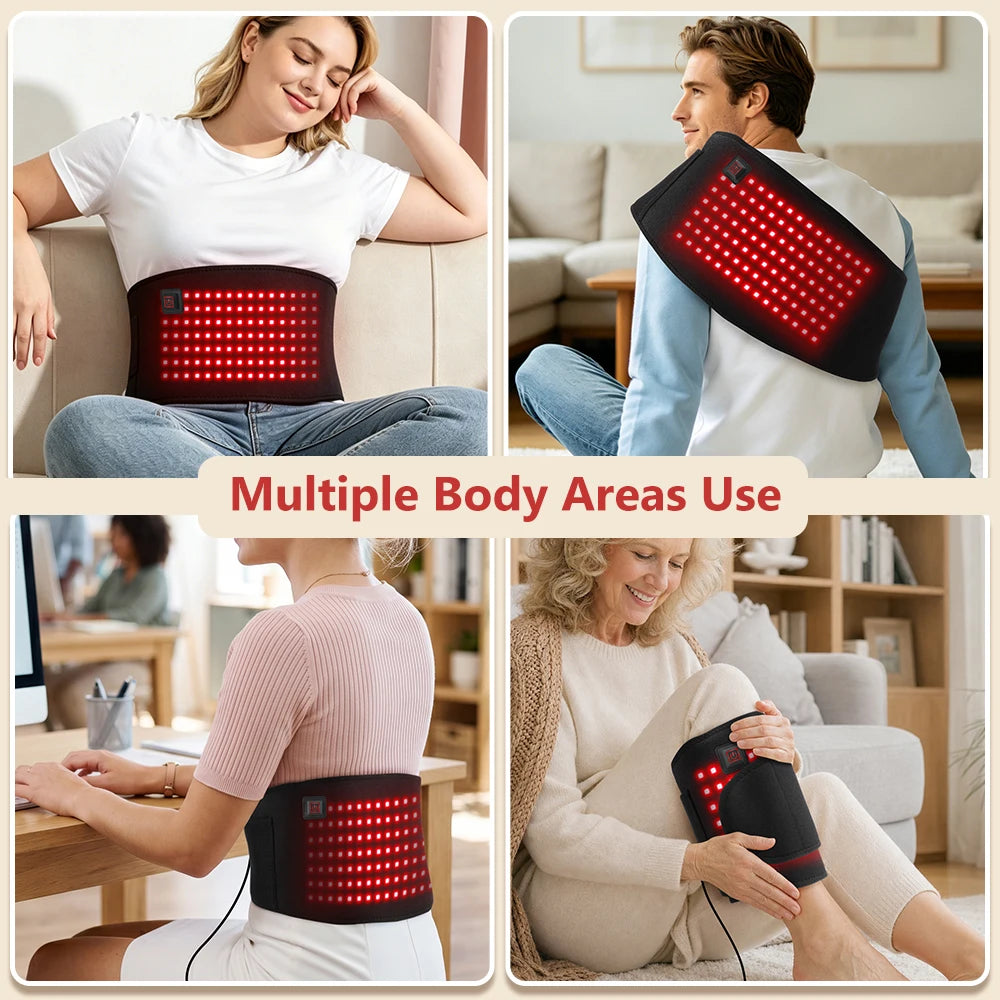 Red Light Therapy Heating Belt for Pain Relief and Cramps