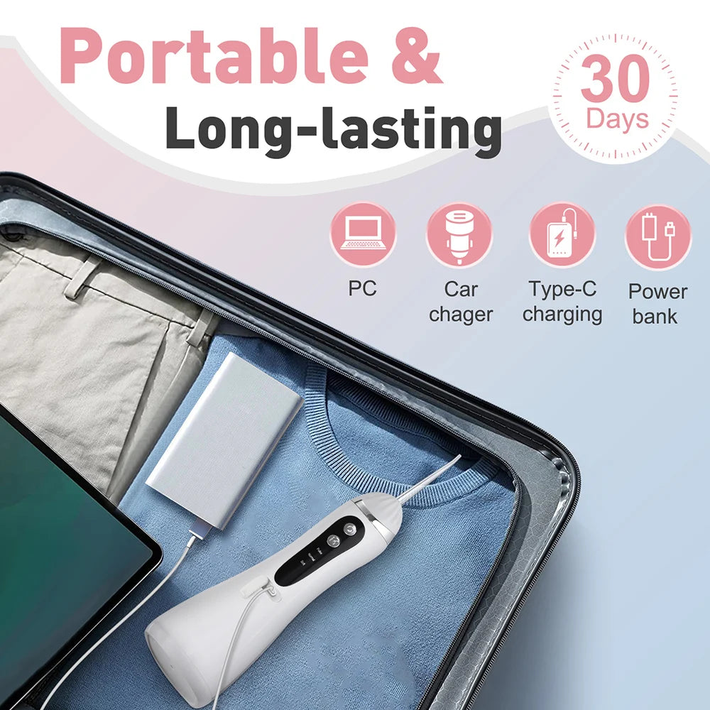 Portable Rechargeable Oral Irrigator Dental Water Flosser