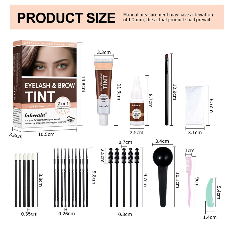 Professional 2-in-1 Eyelash and Eyebrow Tinting Kit