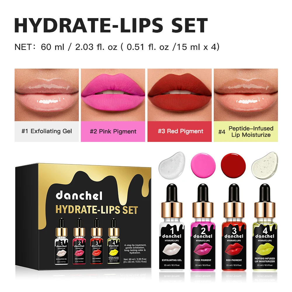 4-Step Lip Care Exfoliation and Moisturizing Treatment Set