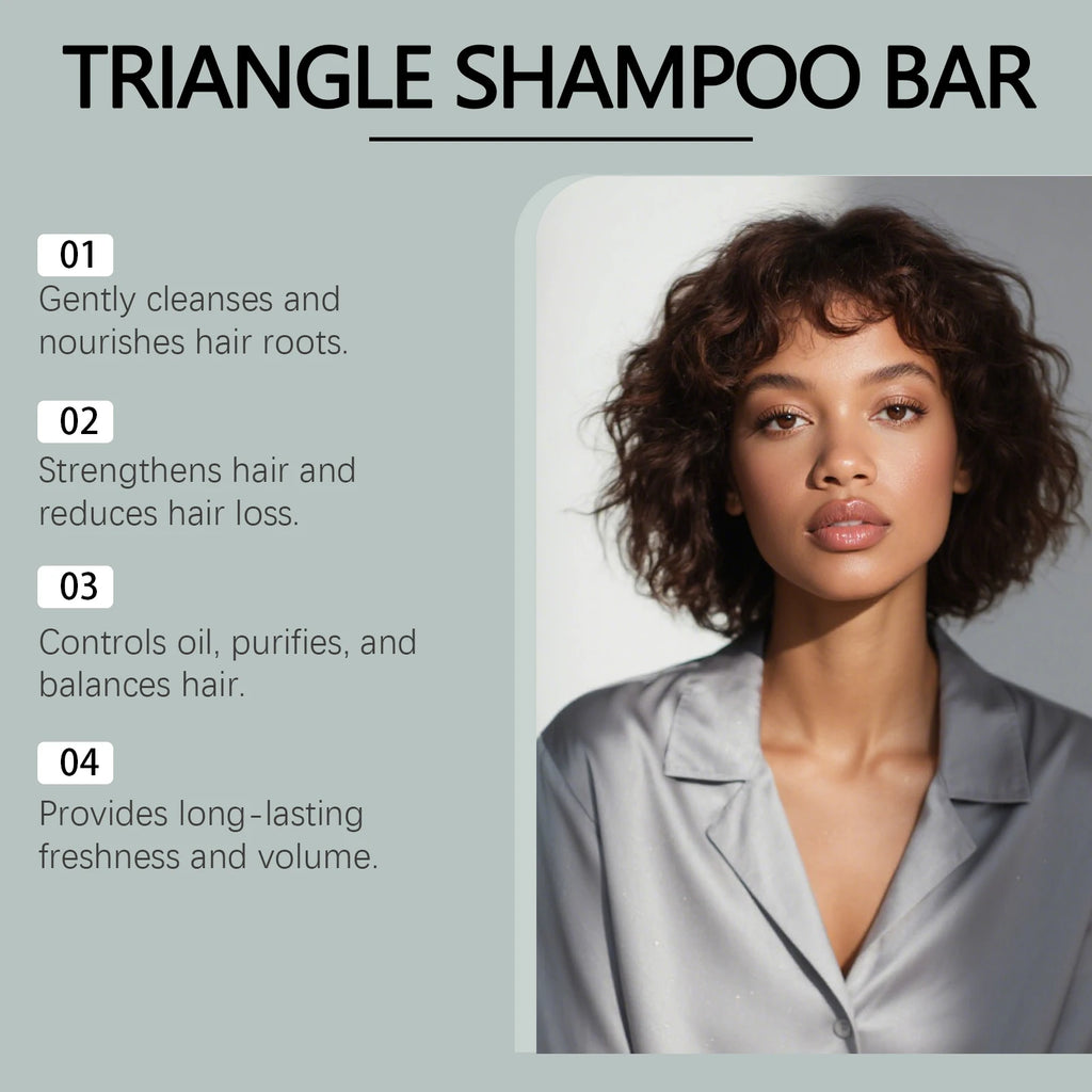 Herbal Triangle Hair Growth and Oil Control Shampoo Bar