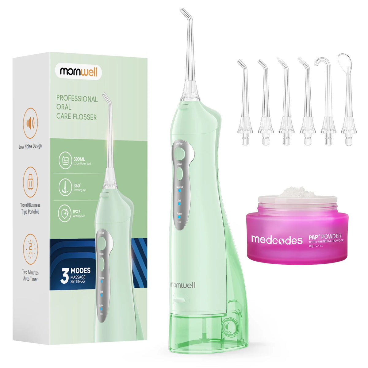 Portable Cordless Water Flosser for Teeth with 3 Cleaning Modes
