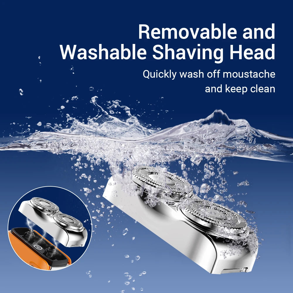 Portable Electric Rotary Shaver with Digital Display