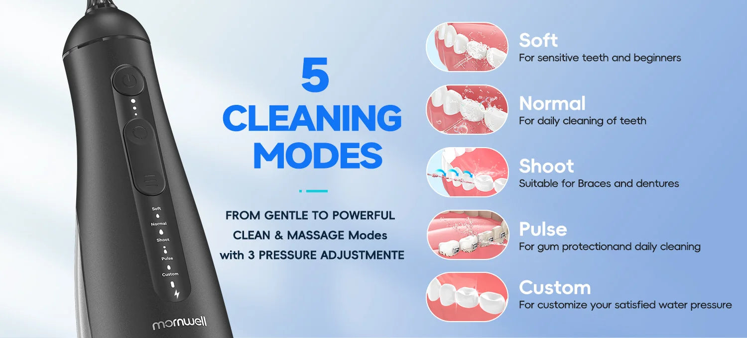 Portable Cordless Water Flosser for Teeth and Braces - 9
